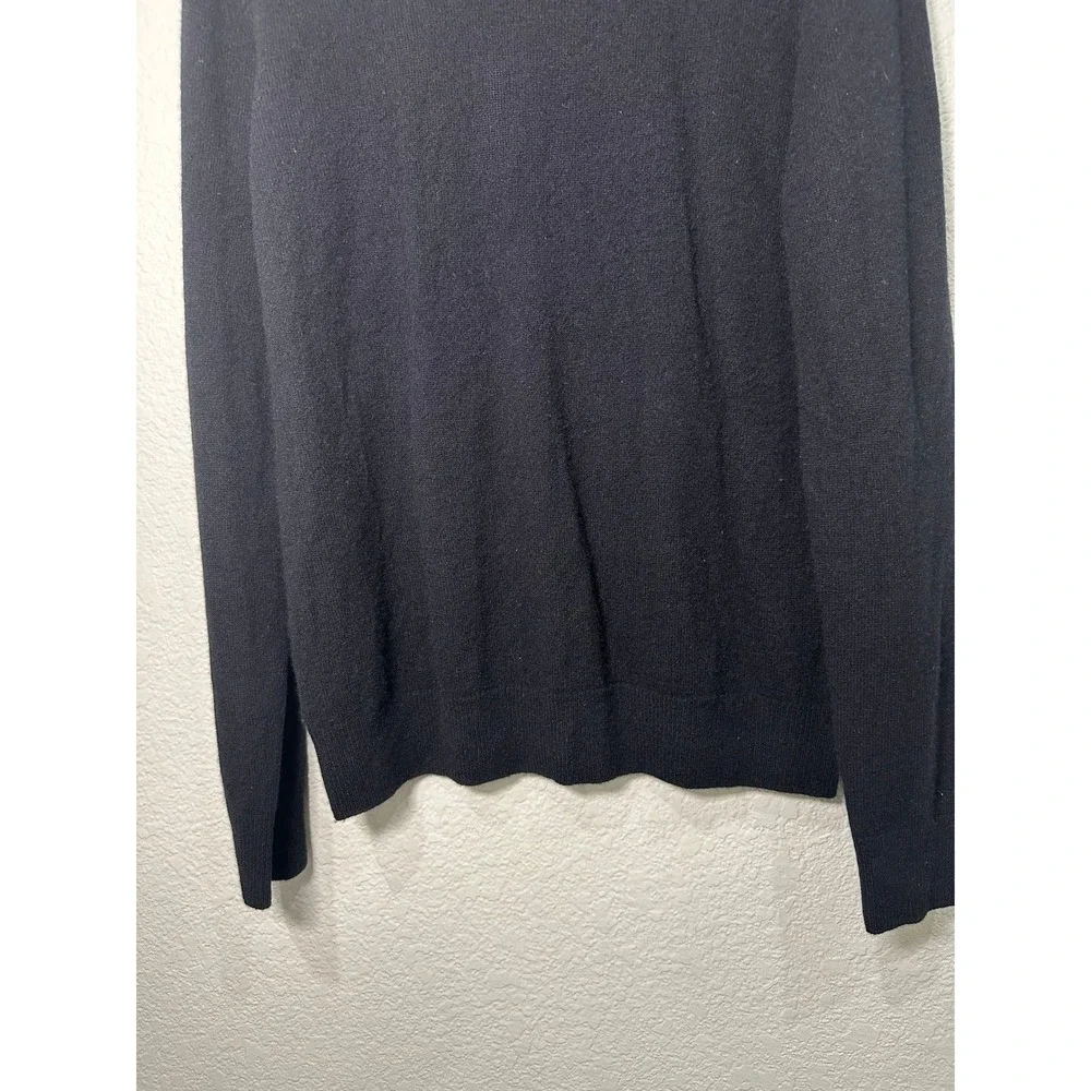 Quince Mens Black 100% Cashmere Crewneck Sweater Small Classic Knit Luxury Soft
